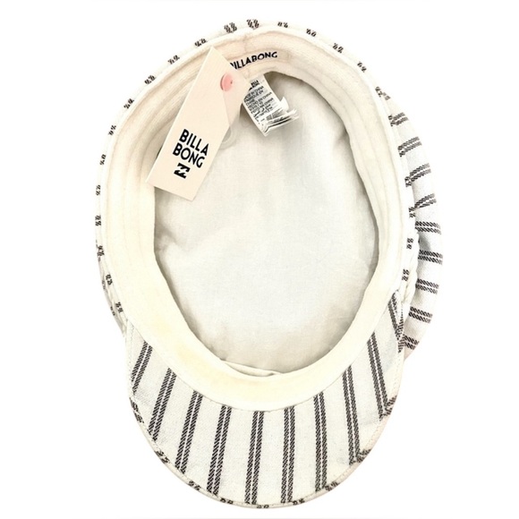 Billabong Jack Hat One Size White with Gray Stripes NWT Vintage - Picture 9 of 9